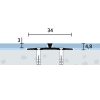 1031_pp-34x4-8-v-1 34×4,8×3 mm | Prechodový profil vŕtaný špecifický