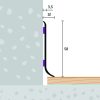 58×12 mm | Soklový profil samolepiaci