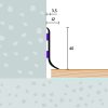 40×12 mm | Soklový profil samolepiaci