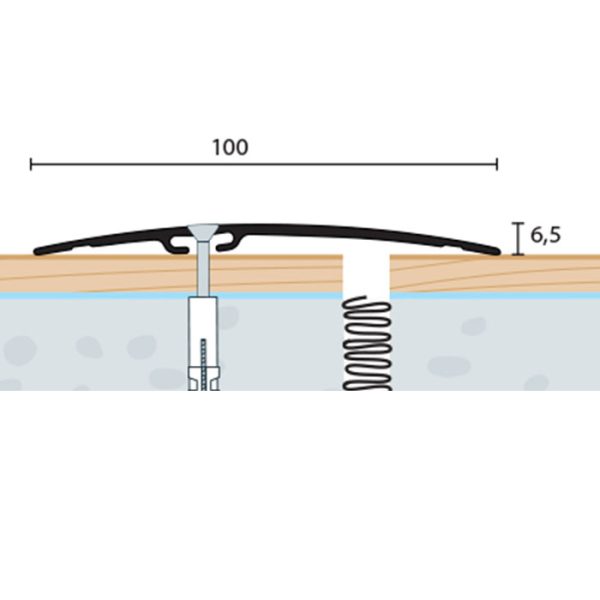743_pp-100x6-5-v-1 100×6,5 mm | Prechodový profil vŕtaný