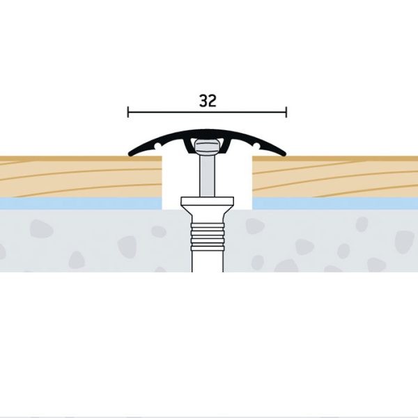 749_pp-32-v-1 32 mm nivelácia 0-5,5 mm | Prechodový profil narážací
