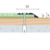815_up-32x6x4-v-1 32x6x4 mm | Ukončovací profil vŕtaný