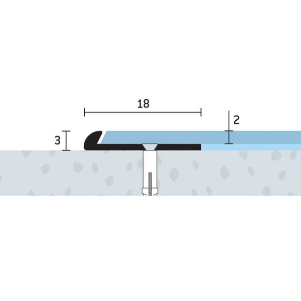 824-5_up-18x3x2-v-1 18x3x2 mm | Ukončovací profil vŕtaný
