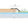 38x10x8 mm | Ukončovací profil vŕtaný