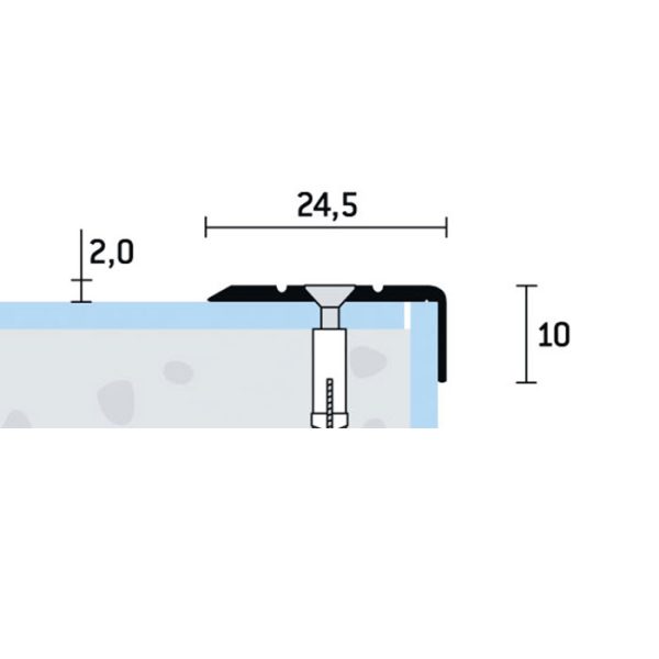 872_sh-24-5x10-v-1 24,5×10 mm | Schodová hrana vŕtaná