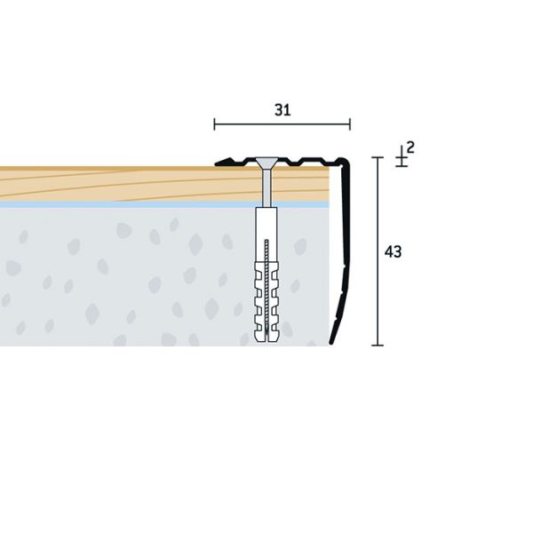 890_sp-31x43-v-1 31×43 mm | Schodová hrana vŕtaná