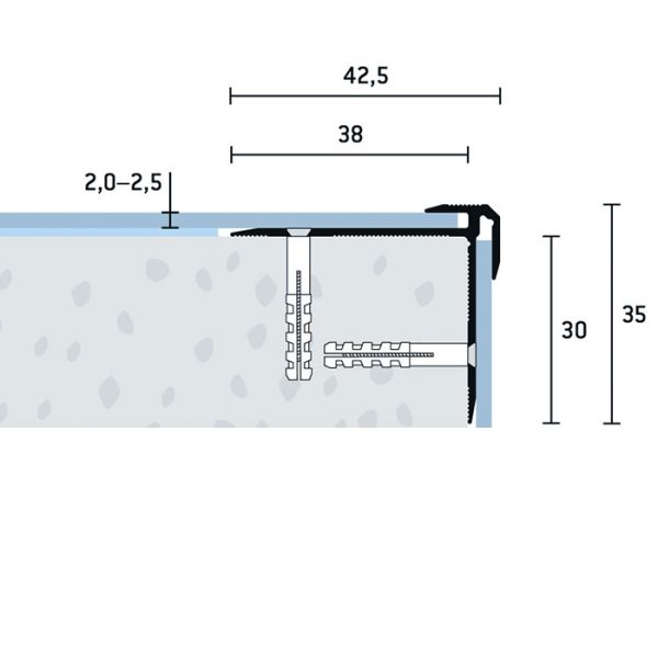 959-5_sp-42-5x35x2-2-5-v-1 42,5x35x2-2,5 mm | Schodový profil vŕtaný